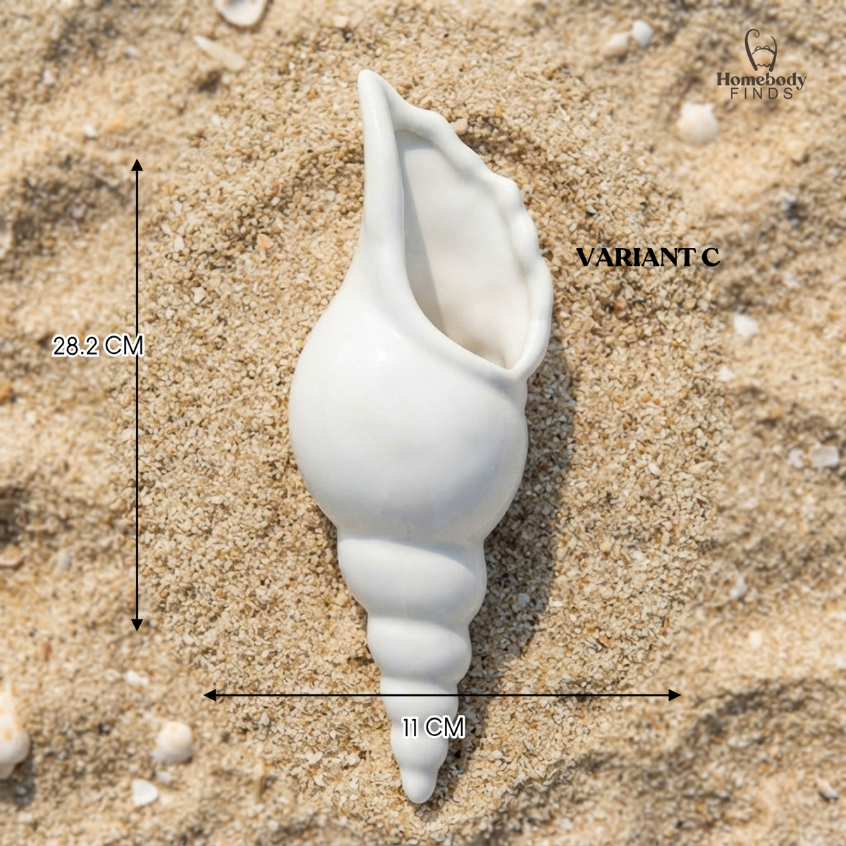 White Ceramic Shell Wall Vase, Conch Hanging Flower Holder, Coastal Home Decor
