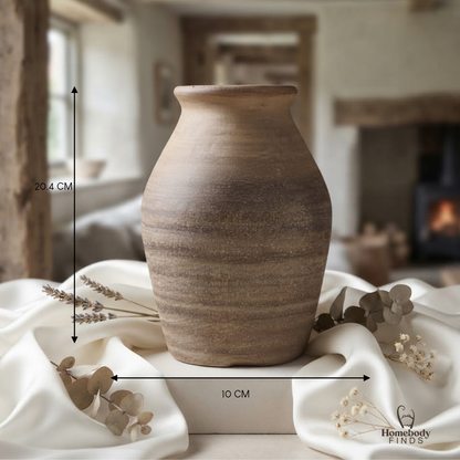Rustic Ceramic Vase, Vintage Pottery Vase